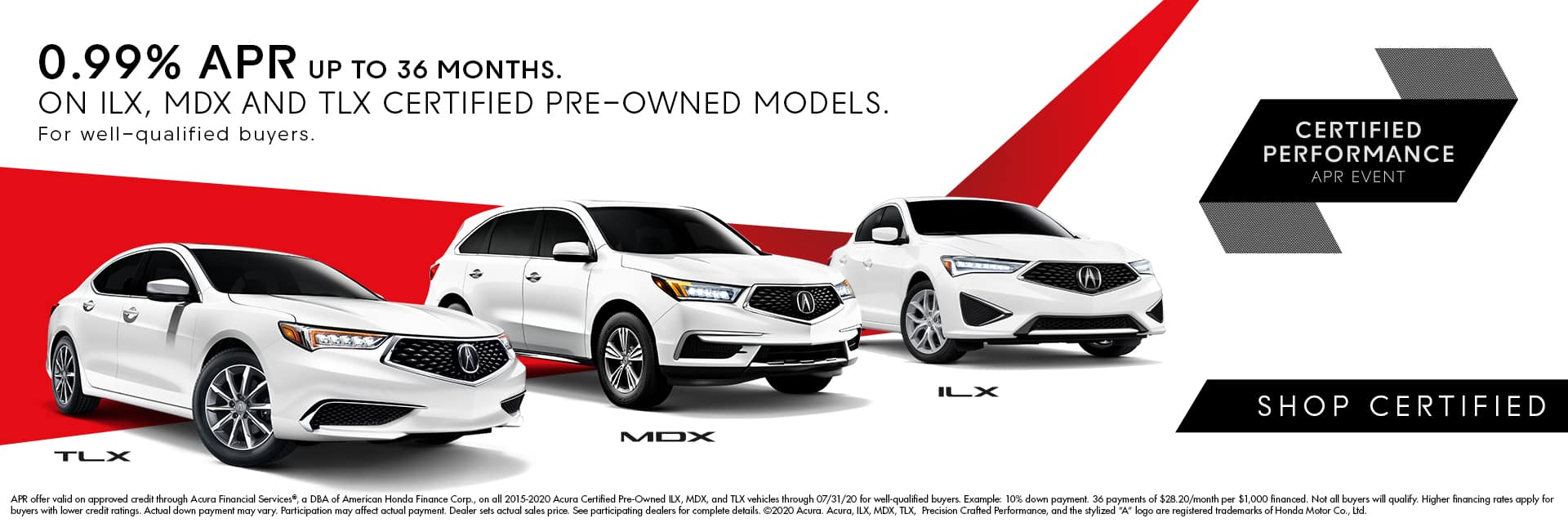 CPO MDX/TLX/ILX APR 0.99%